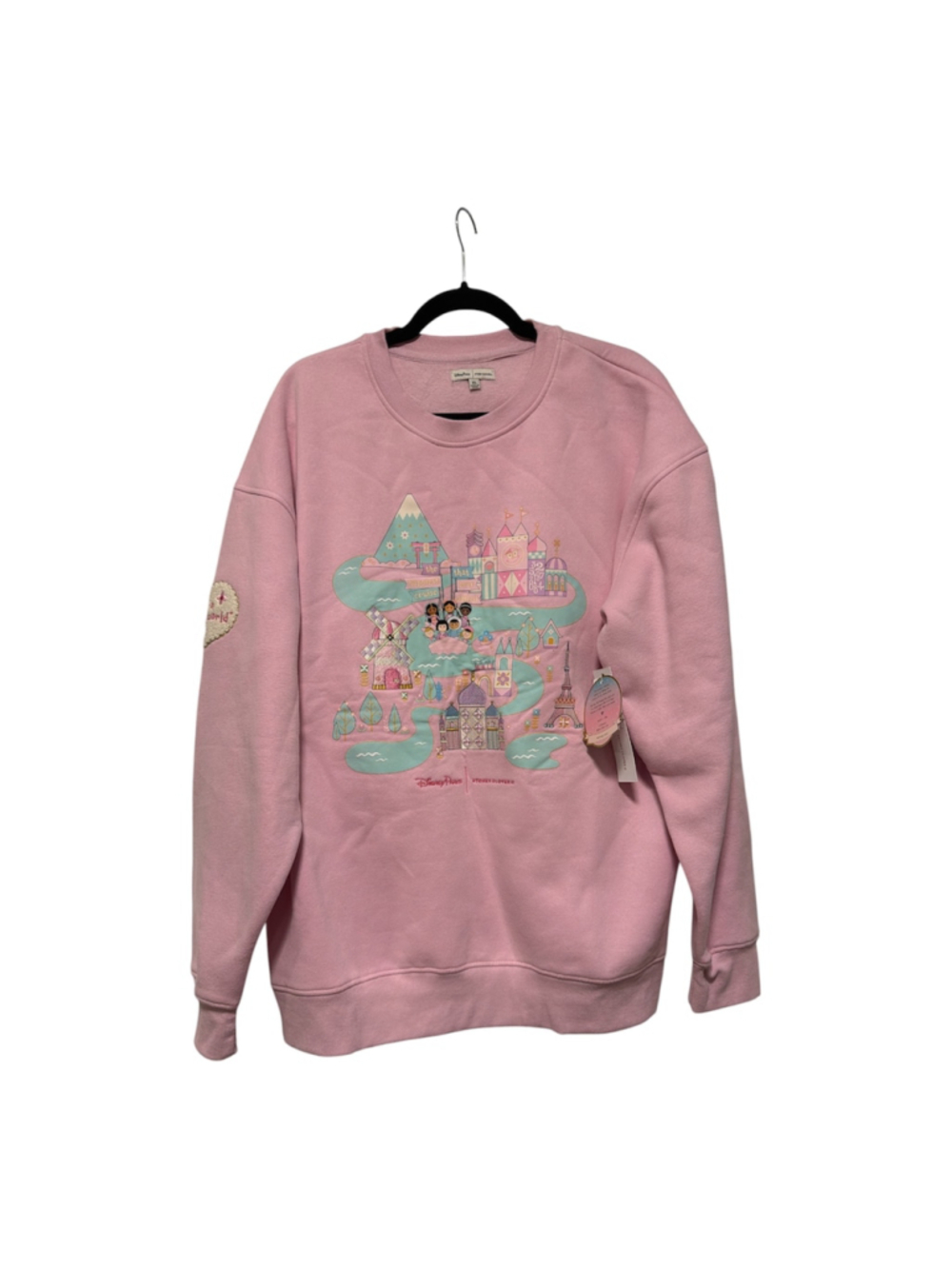 Disney x Stoney Clover Lane Small World Pullover Pink XL